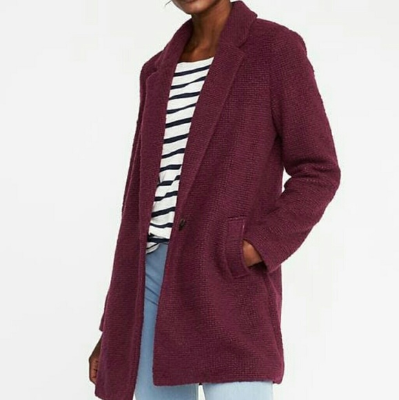 textured boucle coat